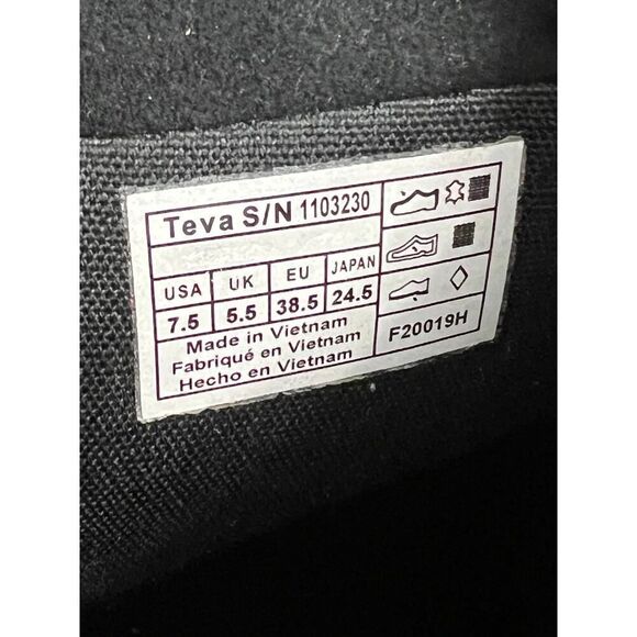 Teva Boots Womens 7.5 Anaya Chelsea Waterproof Ankle Bootie Black Leather 7 1/2 - Picture 6 of 6